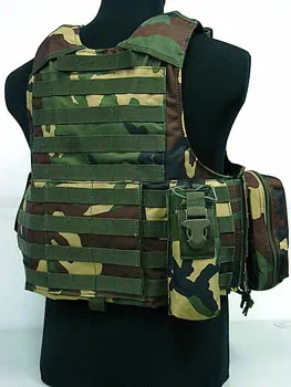 

US Molle sports vest Combat Strike Plate Carrier Vest Camo Woodland CB ACU ATFG