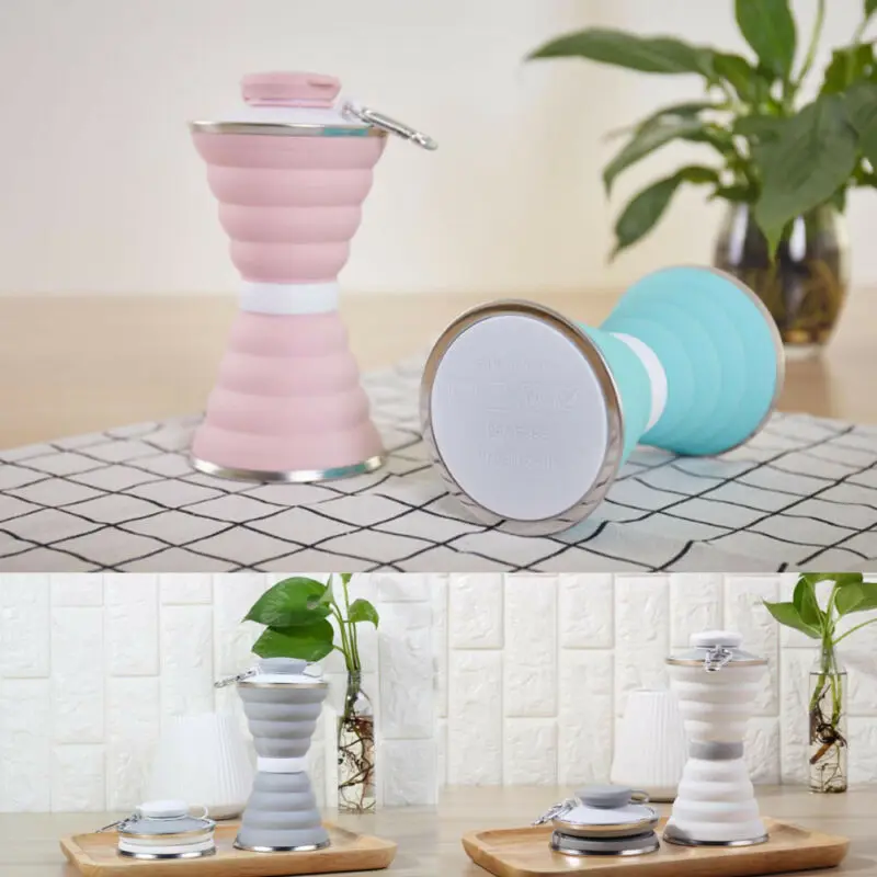 

500ML Collapsible Coffee Cup Foldable Reusable Silicone Mug For Travel Camping
