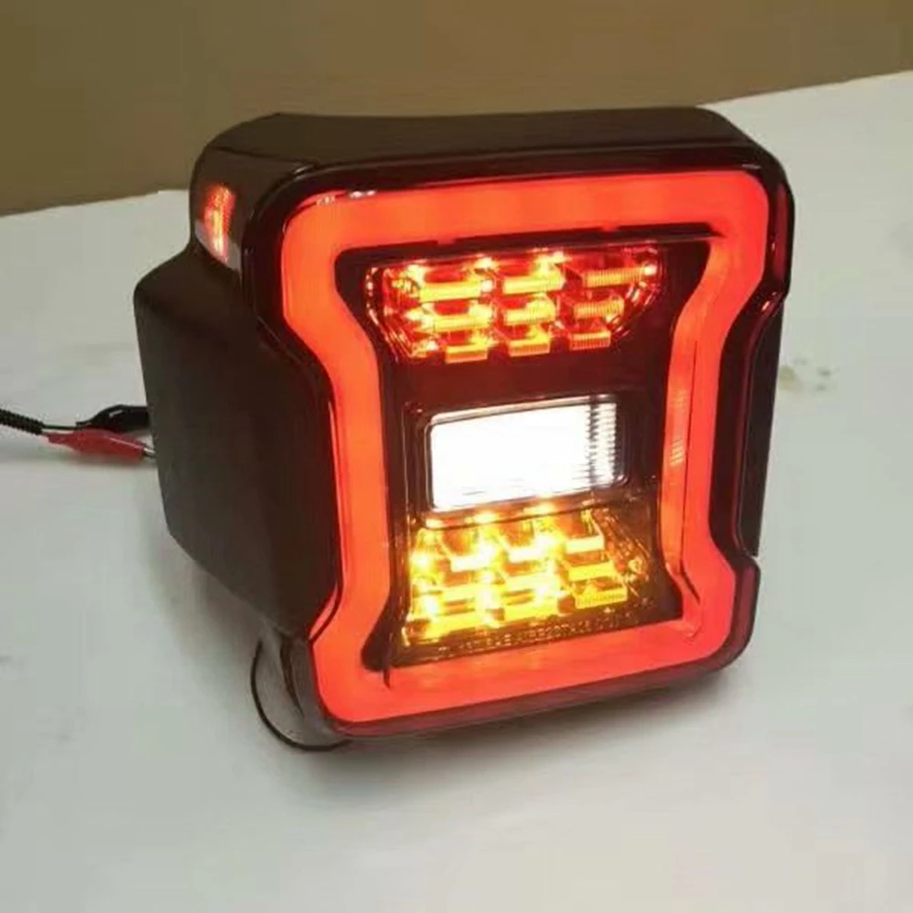  TNOOG JL Taillights Smoked Lens LED Tail Lights for 2018-2019 Jeep Wrangler Sport Rubicon Sahara 2  - 33023521632