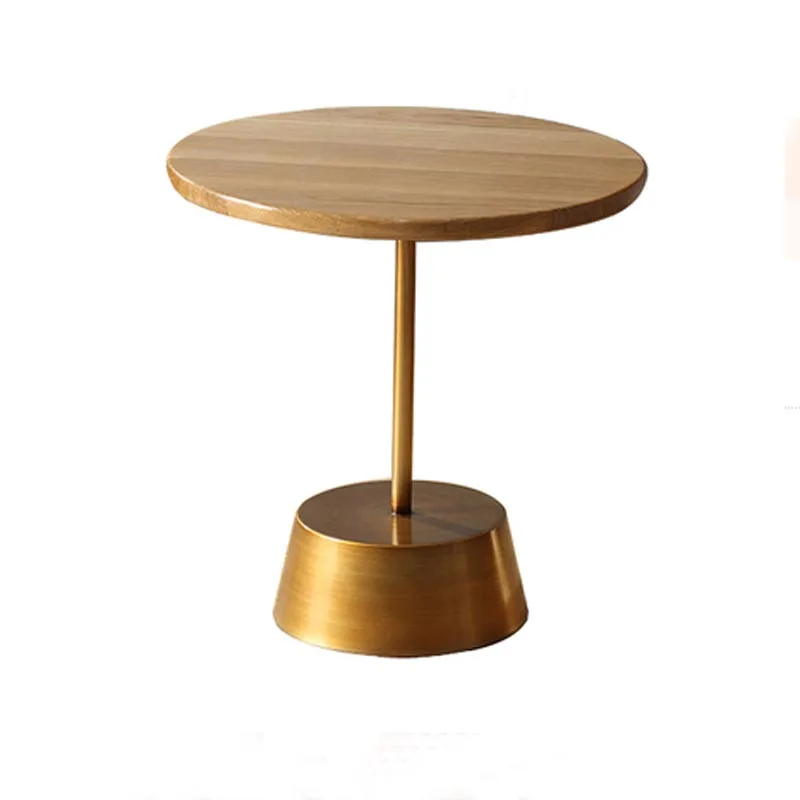 Round Oak Wood End Table Living Room Metal Base Oak Wood Top Coffee Table Round Oak Wood End Table Living Room Metal Base Oak Wood Top Coffee Table