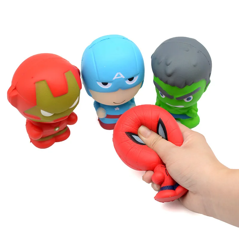 Jumbo мягкими игрушками детей замедлить рост Игрушка антистресс Мстители Squishies стресса игрушка смешно Squeeze Toy