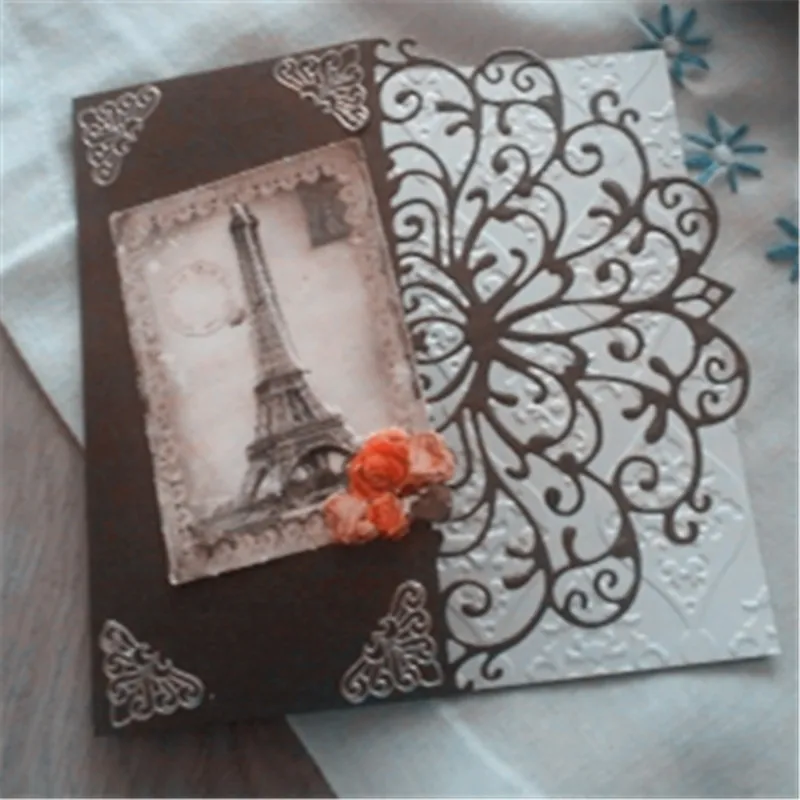  Invitation Card Lace Border Metal Die Cuts Cutting Dies For DIY Scrapbooking Embossing Paper Cards  - 32900064200