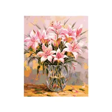 Цветок DIY картина по номерам Холст Картина ручная роспись маслом на холсте для гостиной офиса домашний Декор подарок 806