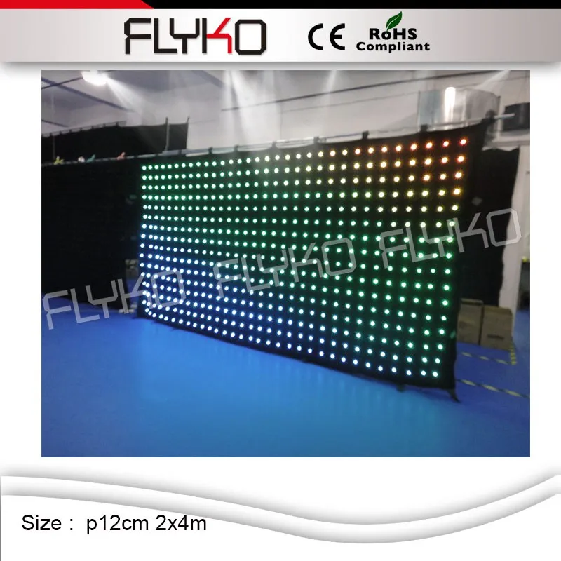 

P12 2mx4m PC Controller DJ Booth Led Video Curtain DJ Vision Curtain Wedding Backdrops