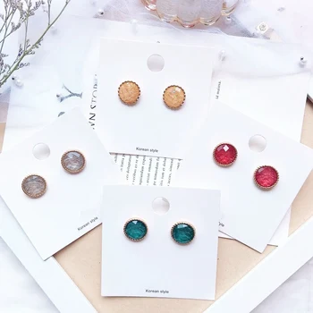 

2019 New Style Geometric Stud Earrings for Women Korean Student Elegant Girl Party Ear Jewelry Gift boucle d'oreille femme