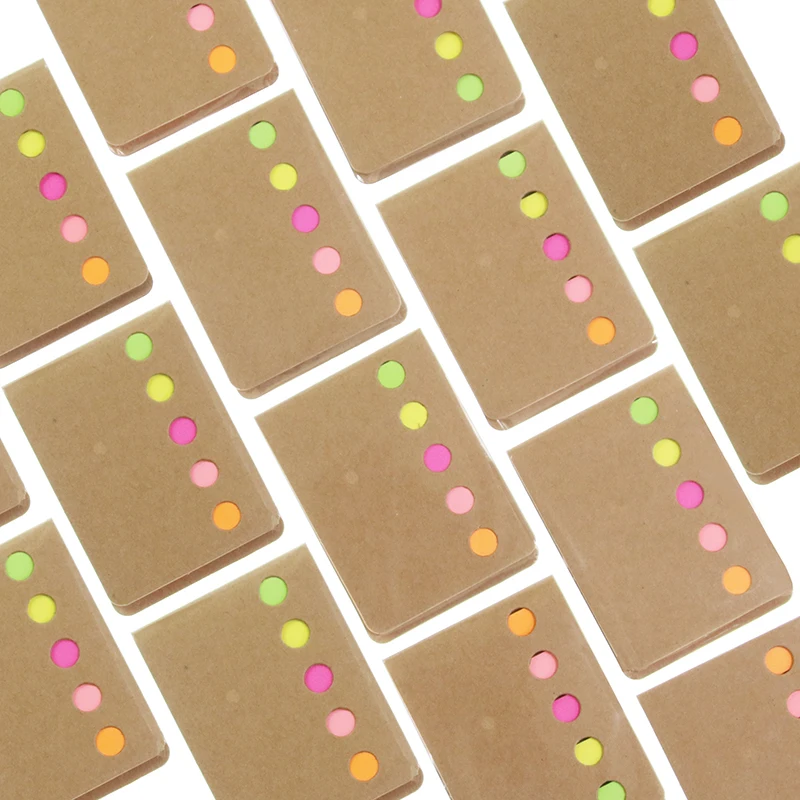 

3 Pcs/lot Novelty Kraft Paper Cover Candy Color Memo Pad N-times Sticky Notes Bookmark Notepad School Office Supply