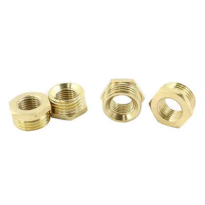 

Air Compressor Fitting Male 1/2PT to Female 1/4 PT Hex Socket Adapter Caps 4pcs