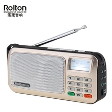 Rolton W505 мини портативный радио Ручной цифровой FM USB TF MP3 плеер динамик со светодиодный сабвуфер MP3 плеер/фонарь лампа