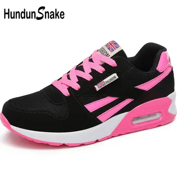 

Hundunsnake Air Cushion Women Sport Sneakers Woman Sports Shoes Black Running Shoes Women Mesh Women's Shoe Sport Shoes Pink T20
