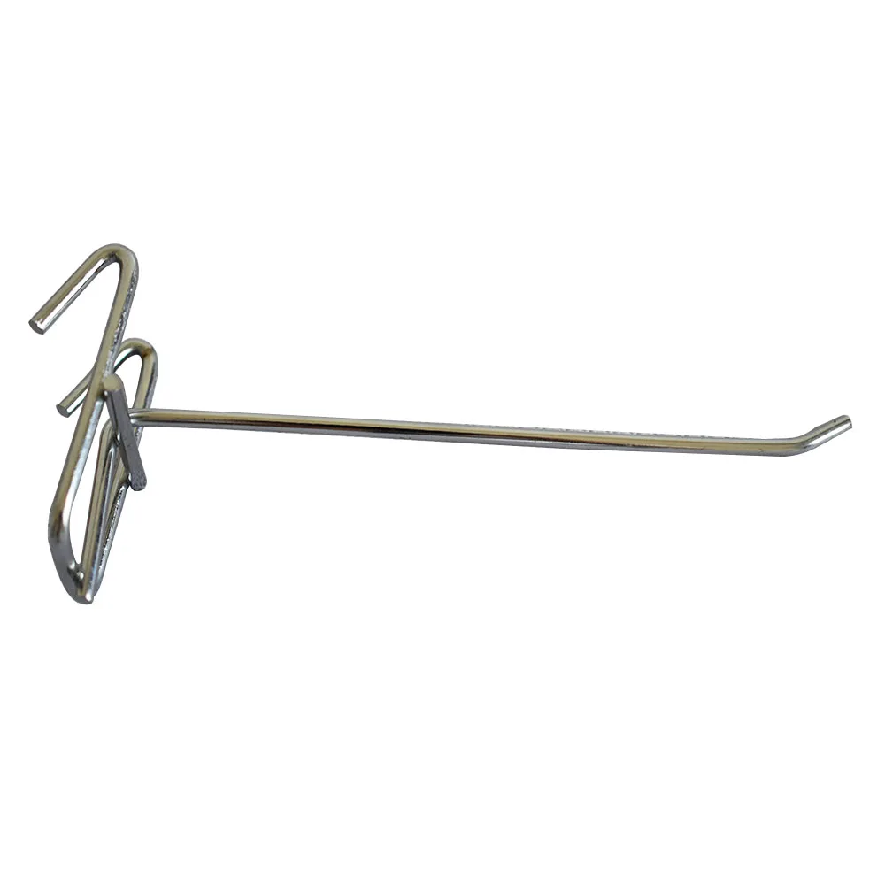 10pcs Cold-rolled Steel Pegboard Hooks 100mm Hook Length 3.5mm Rod Dia. Display Hooks for Supermarket Or Store