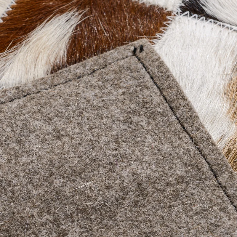 Bedroom high-end European and American hand-stitching Cow leather carpet living room coffee table mats carpet Bedroom high-end European and American hand-stitching Cow leather carpet living room coffee table mats carpet