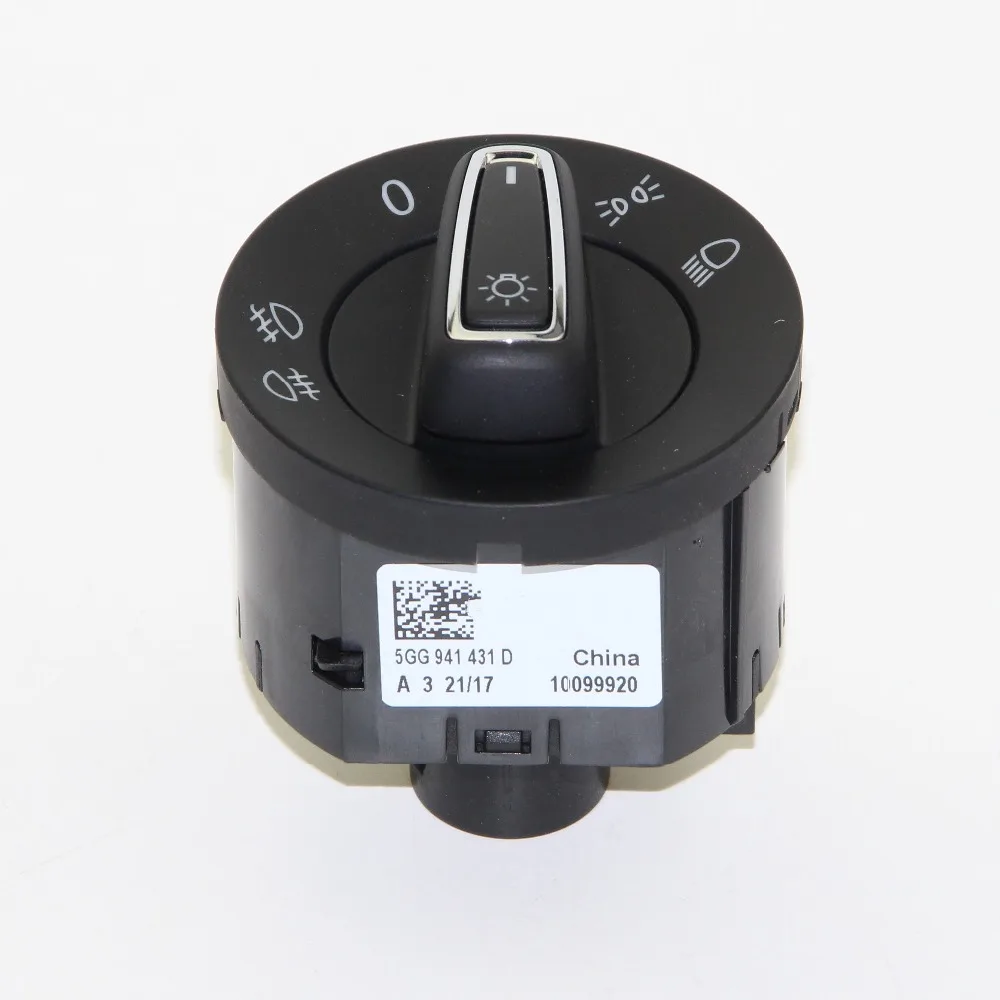 

1Pcs For VW Golf 7 MK7 Chrome Auto Headlight Switch Head Light Fog Lamp Automatic Controller Knob 5GG 941 431 D 5GG 941 431D