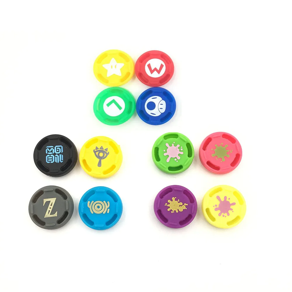 

10sets For Switch Pro 3D Analog Joystick Cap Silicone Cover Case for NS Pro Controller Button Grips