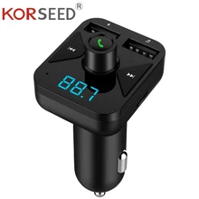 KORSEED USB зарядное устройство беспроводной Bluetooth автомобильный комплект fm-передатчик модулятор громкой связи Carkit аудио радио музыка Mp3 плеер для телефона