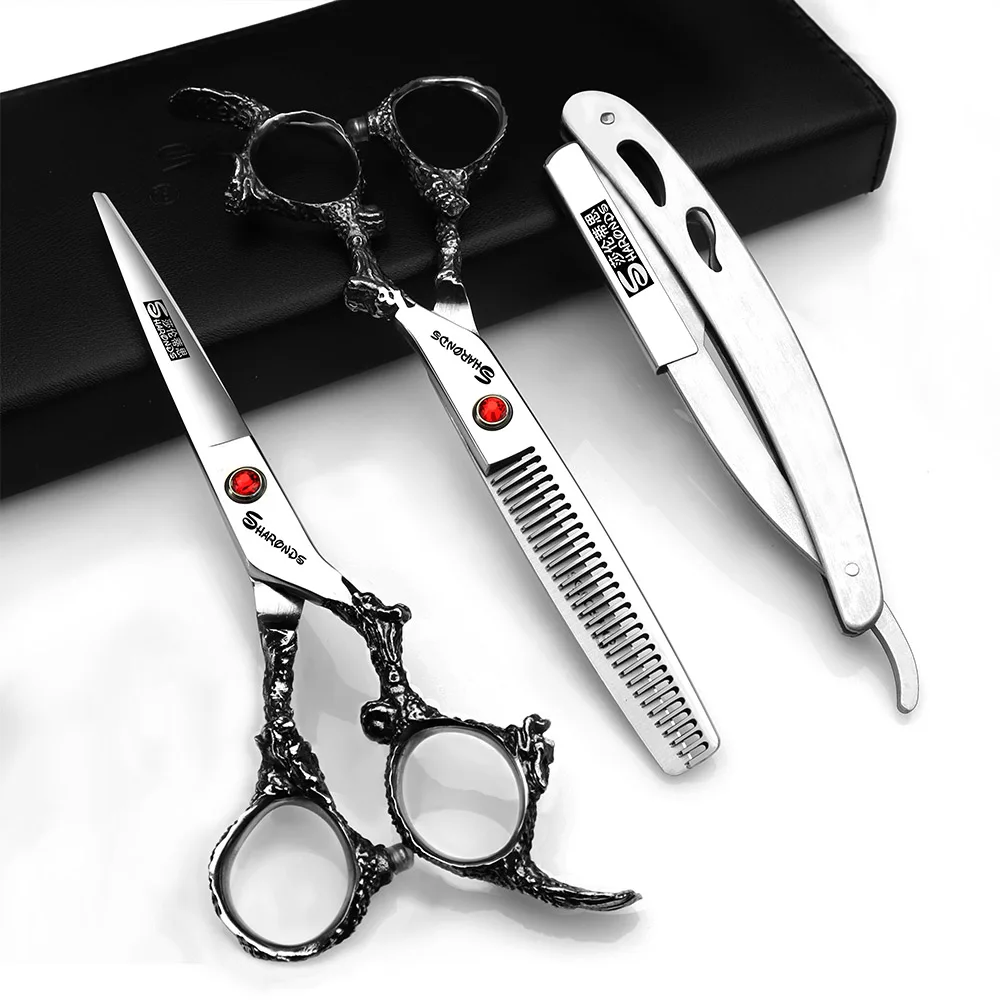 6/7/7.5/8/9 Inch Salon Hairdressing Scissors Black German Professional