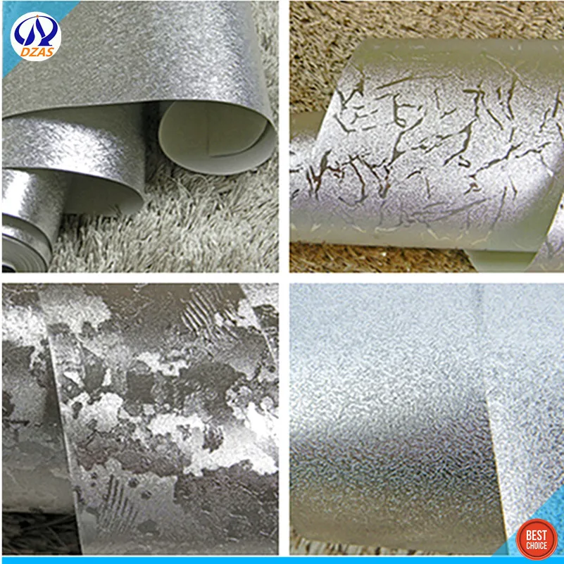 

Sliver background wall reflective wallpaper Living room project Foil Wallpaper Ceiling-European drawing KTV DZAS-CJ wallpaper