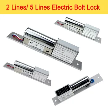 

DC12V Electric Bolt Lock 2 Lines 5 Lines Metal Lock With Time Delay New Fail-Safe Fail Secure For Door Access Control System