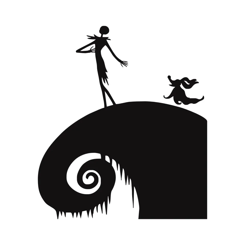 Cunymagos Nightmare Before Christmas Jack Motorcycle Stickers Decals Car Styling Creative Vinyl Sticker for Car Wall 14cm15 (3)