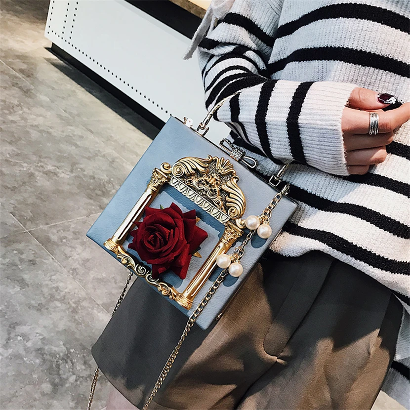 Women Evening Bag Fashion Flowers Crossbody Bags for Women Luxury Handbags Designer Brand Leather Over Shoulder Bag Sac Clutch