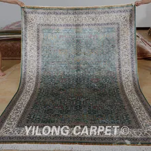 Yilong 5,5 'x8' Hereke ковер прямоугольник vantage синие турецкие ковры для продажи шелк(0790