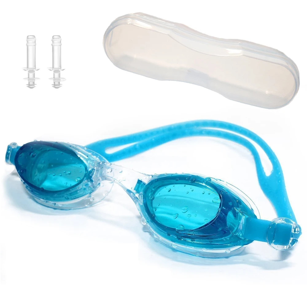 Новинка года; Лидер продаж; водонепроницаемые противотуманные УФ-очки для плавания для детей; очки для плавания; очки для девочек и мальчиков; очки для плавания с чехлом для ушей