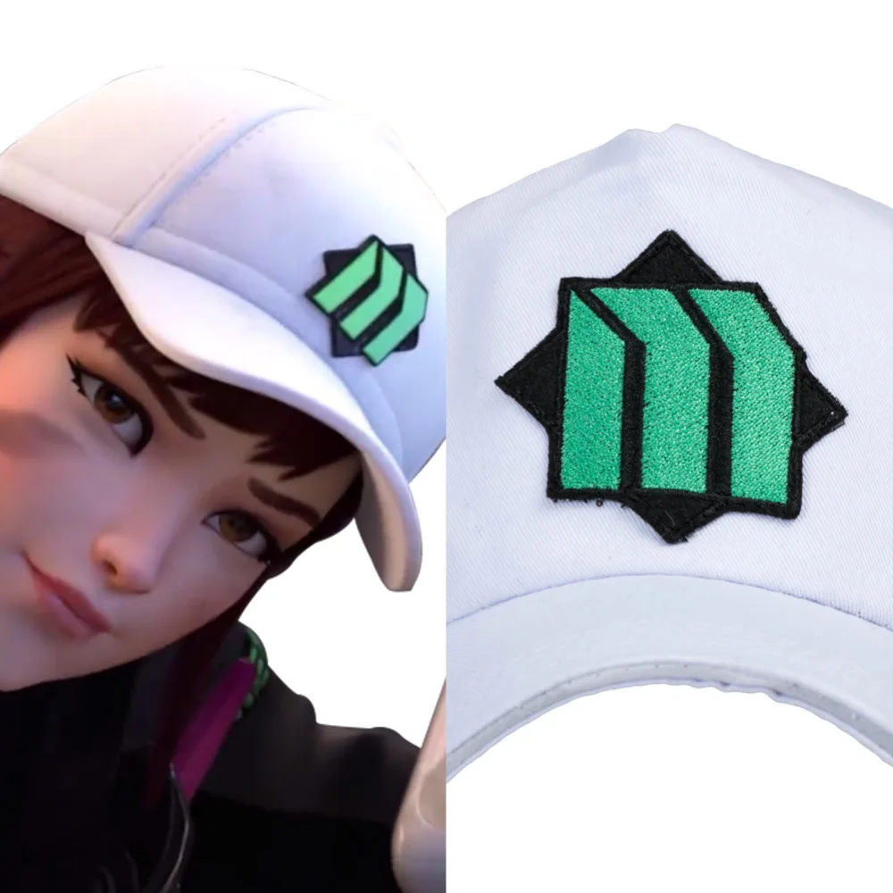 

OW D.Va DVA Hana Song Cosplay Hat Shooting Star Costume Props Cap OW DVA Baseball Cap Meka Logo Adjustable