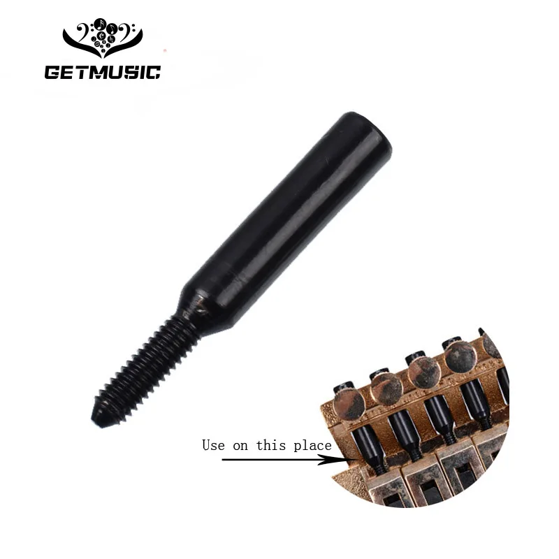 

6pcs Black Electric Guitar Tremolo Bridge Saddle Locked String Clamp String Round Hexagon screws M4*36MM