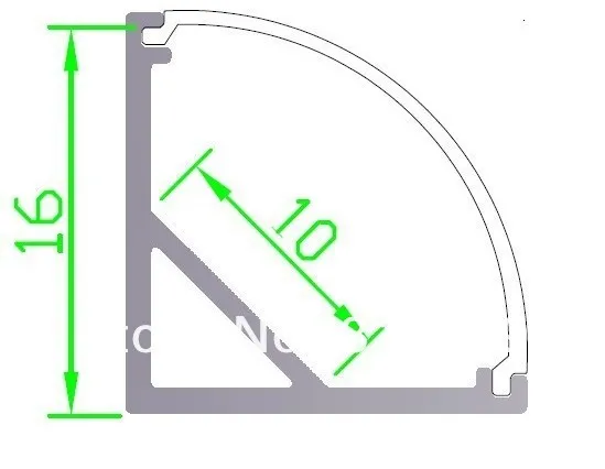 3-10 шт./лот 0.5 м/катушка 45 градусов Корнер алюминиевый профиль для 5050,3528 светодиодные полосы, млечный/прозрачная крышка для 10 мм печатной