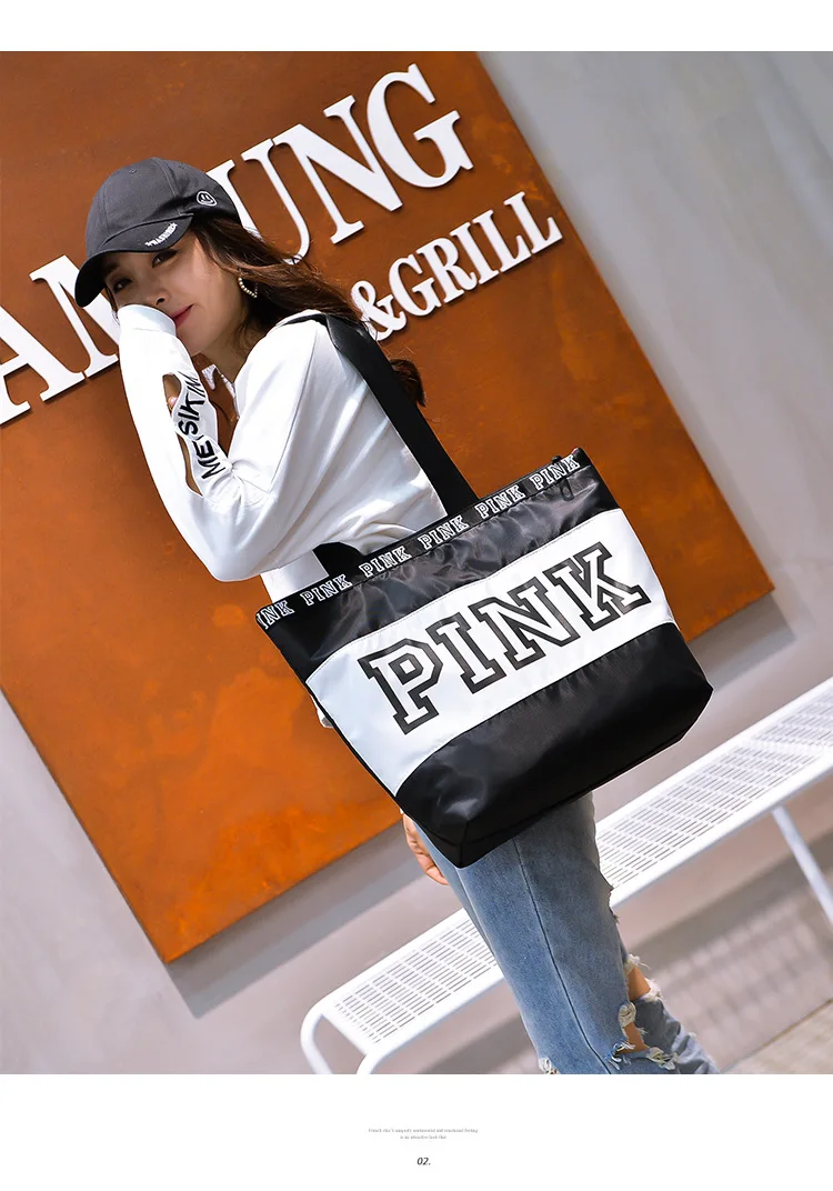 

JIULIN Weekend Travel Tote Bag Hot-selling Women handbags Pink waterproof vs fashionable Female shopping shoulder bags handbag