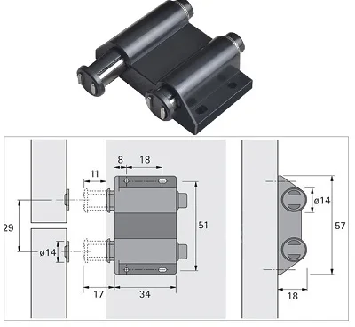 Double Round Black 5 шт./лот сенсорный нажмите, чтобы открыть шкаф Защелка двери шкафа ловить магнитный наконечник пластиковый дом один двойной коричневый белый черный - Цвет: Double Round Black