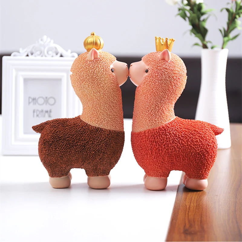 Животное Альпака Копилка сейфы монеты мультфильм коробка для денег смола