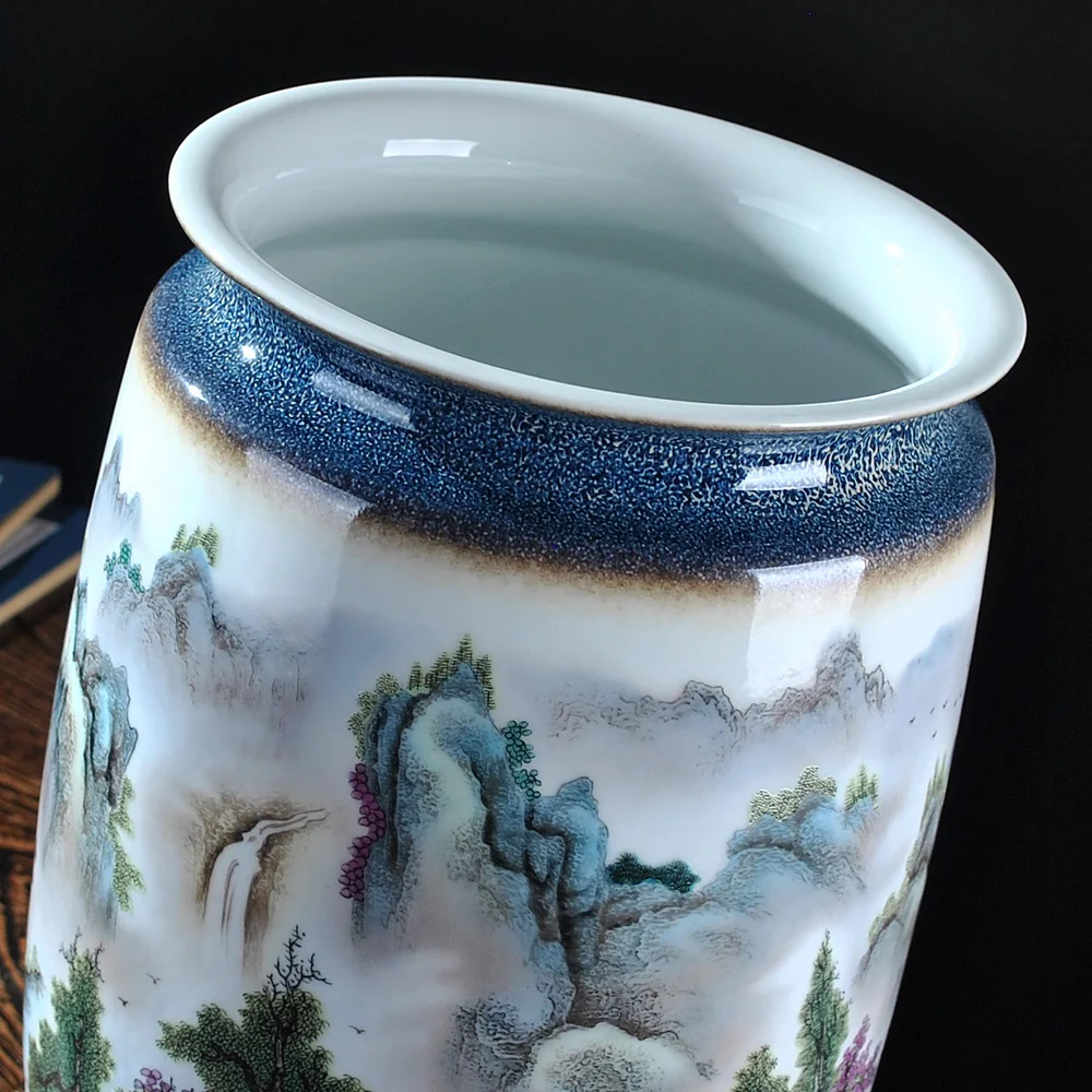 Керамика Jingdezhen обожженная в печи пастели пейзажная живопись китайское украшение