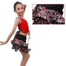 Новых специальных девочек Костюмы для латиноамериканских танцев платье для танцев Детская Костюмы для латиноамериканских танцев танцевальное Костюмы леопардовые пикантные Юбки для женщин