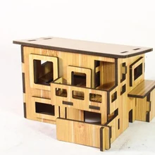 Quebra-cabeça 3D Inteligência Brinquedos Enigma Brinquedos de quebra-cabeças de madeira educativos de alta qualidade para crianças Casa DIY