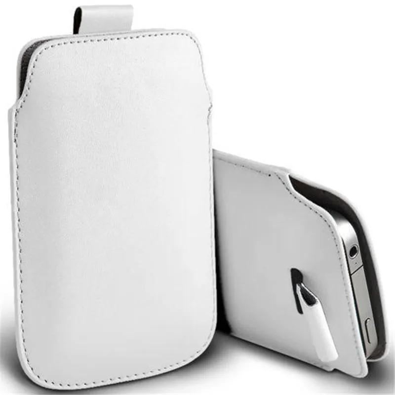 Premium Universal Leather Case Pouch with Pull & Push Tab
