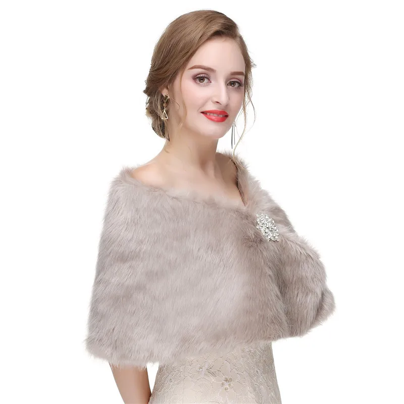 H& S Свадебное женское болеро из искусственного меха, свадебные накидки для свадебного жакета, вечерние накидки, куртка для выпускного, пальто, зимняя меховая шаль, Свадебные Болеро