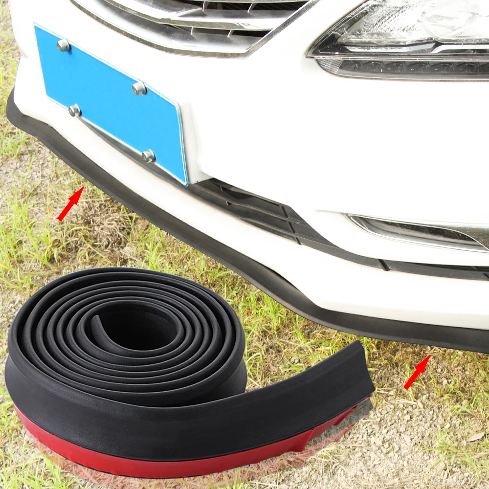 Universal Car Front Bumper Guard Lip Spoiler Edge Strip Protection For