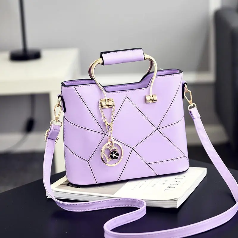 Женская сумка, новинка, модная Милая кожаная женская сумка-мессенджер, стильная тисненая дизайнерская сумка через плечо, женские сумки через плечо - Цвет: Purple