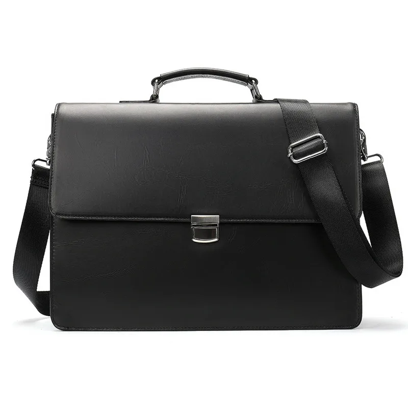 PNDME high quality business genuine leather black men's briefcase casual simple designer luxury lap