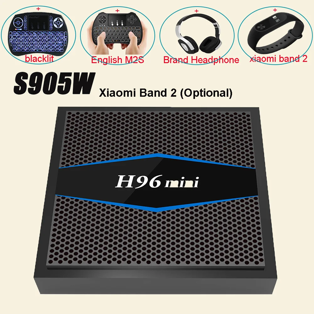 H96 Mini Android 7.1 Smart IP TV Box Amlogic S905W 2GB RAM 16GB ROM 2
