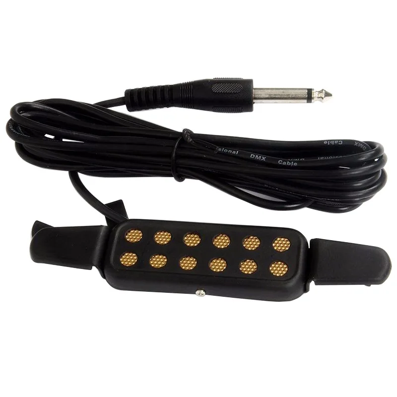 Professional Classic 12 hole Acoustic Guitar Sound Hole Pickup Transducer with Tone