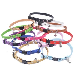 Cute Bells Cat Collars Pu Leather Puppy Pet Cat Products Adjustable Quick Release Buckle For Cats Pink Purple Rose Black Cute Bells Cat Collars Pu Leather Puppy Pet Cat Products Adjustable Quick Release Buckle For Cats Pink Purple Rose Black
