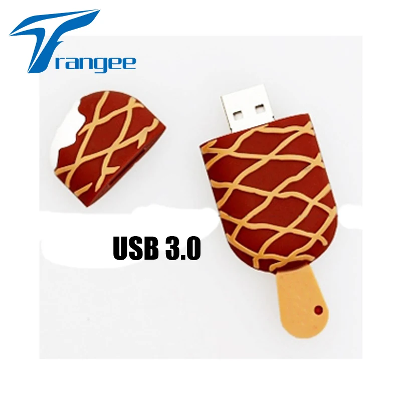 Trangee Подлинная 8 ГБ 16 ГБ 32 ГБ 64 Гб супер скорость мультфильм USB в виде мороженого 3,0 флэш-накопитель флешка