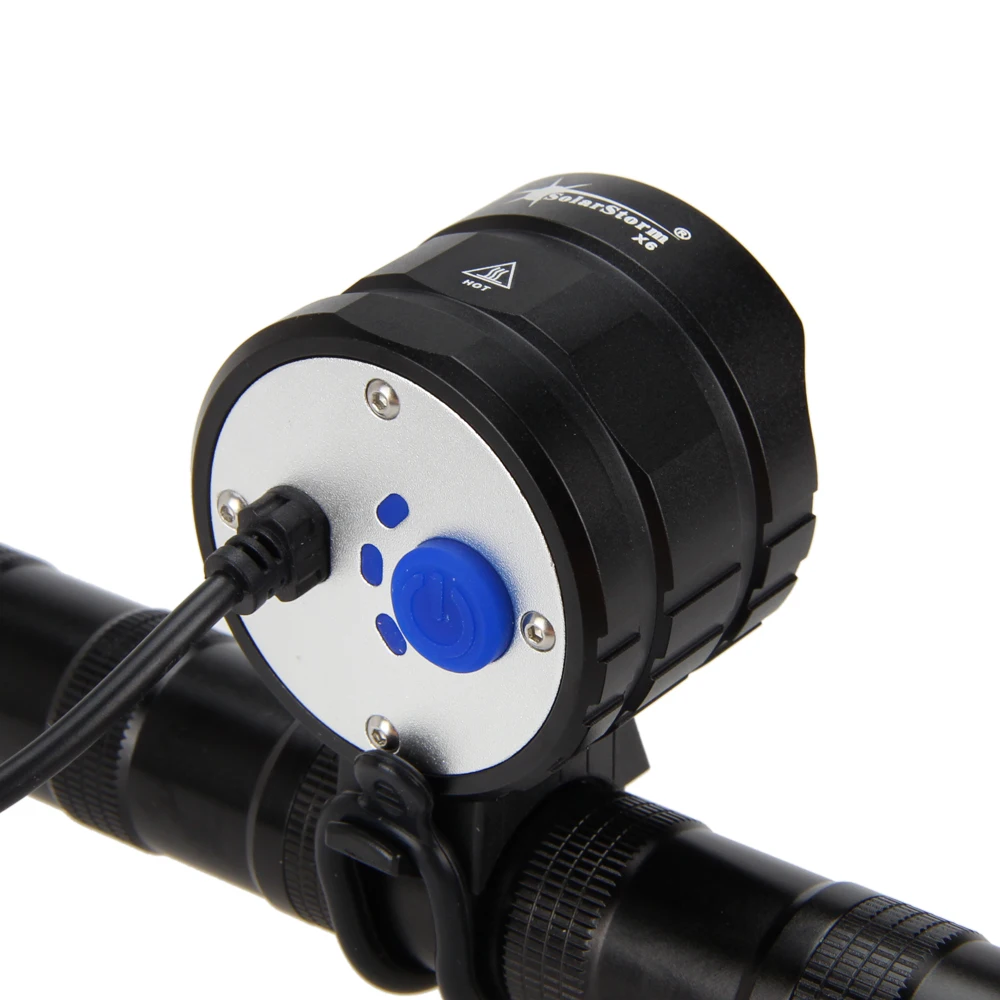 Excellent 2000 LM 4x XML T6 SolarStorm Bike LED Light Front Cycling Light Power Bank With 6400mAh Battery AC Charger Bike Accessories 3 Excellent 2000 LM 4x XML T6 SolarStorm Bike LED Light Front Cycling Light Power Bank With 6400mAh Battery AC Charger Bike Accessories 3