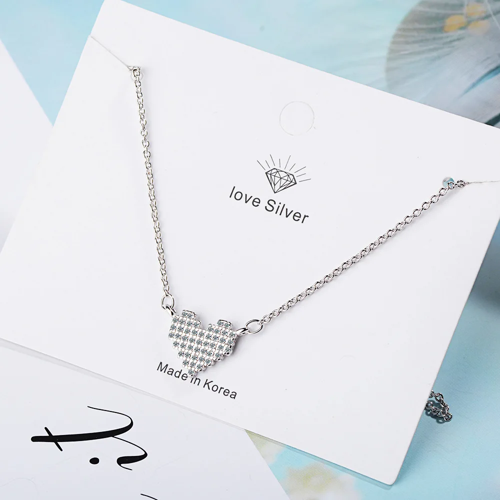 heart cubic zirconia necklaces jewelry (8)