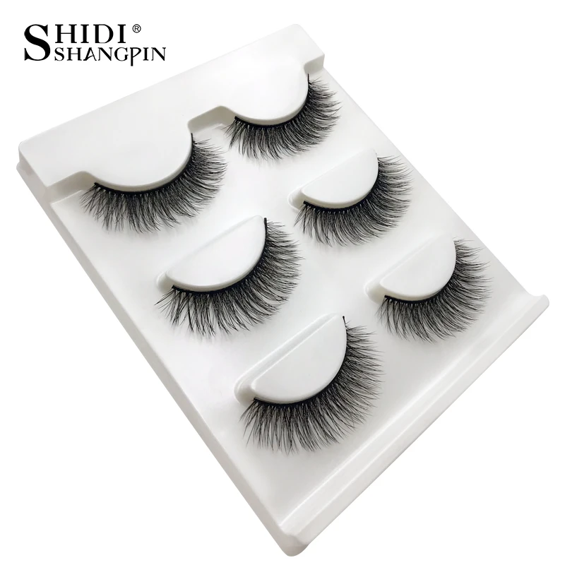 

SHIDISHANGPIN natural long mink eyelashes 3d mink false eyelash 1 box eyelashes faux cils hand made makeup false eyelash X2225