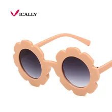 Винтажные очки детские солнцезащитные очки Круглый Цветок Gafas Детские UV400 спортивные солнцезащитные очки для девочек мальчиков Oculos De Sol