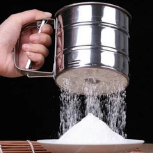 Сито из нержавеющей стали для порошковой муки, сито для выпечки, инструменты для украшения тортов, кондитерские инструменты, сито для сахарной пудры