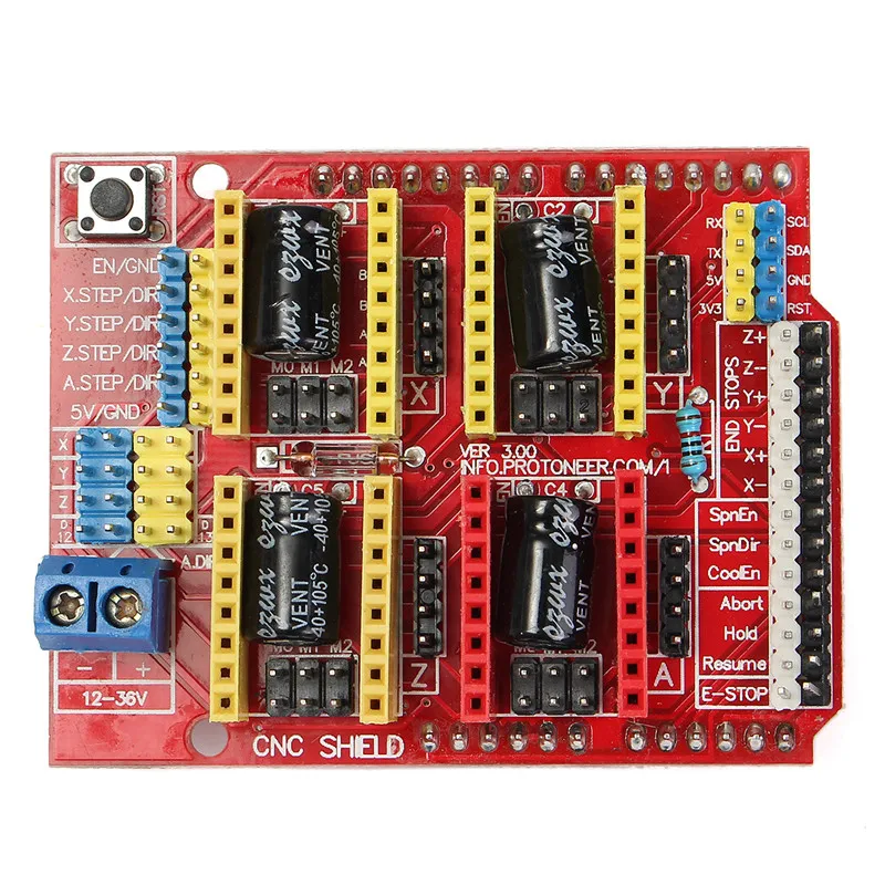 1 шт. CNC щит+ 4 X DRV8825 драйвер комплект для Arduino 3d принтер модуль платы