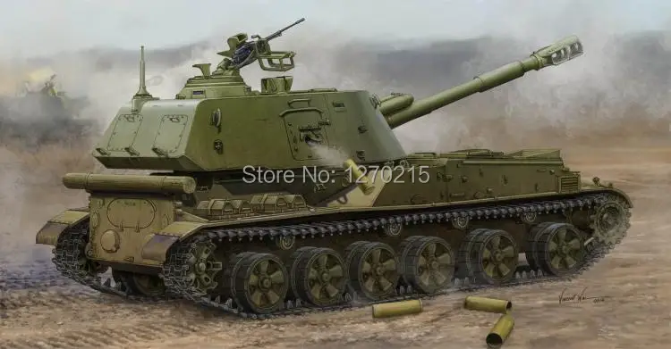 Трубач 1/35 советская 2S3 152 мм SP гаубица поздняя пластиковая модель комплект 05567